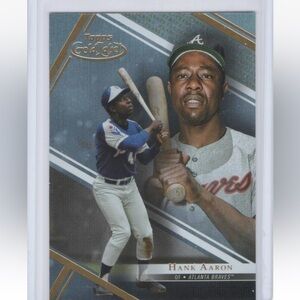 Hank Aaron 2021 Topps Refractor Gold Label Atlanta Braves Baseball Card